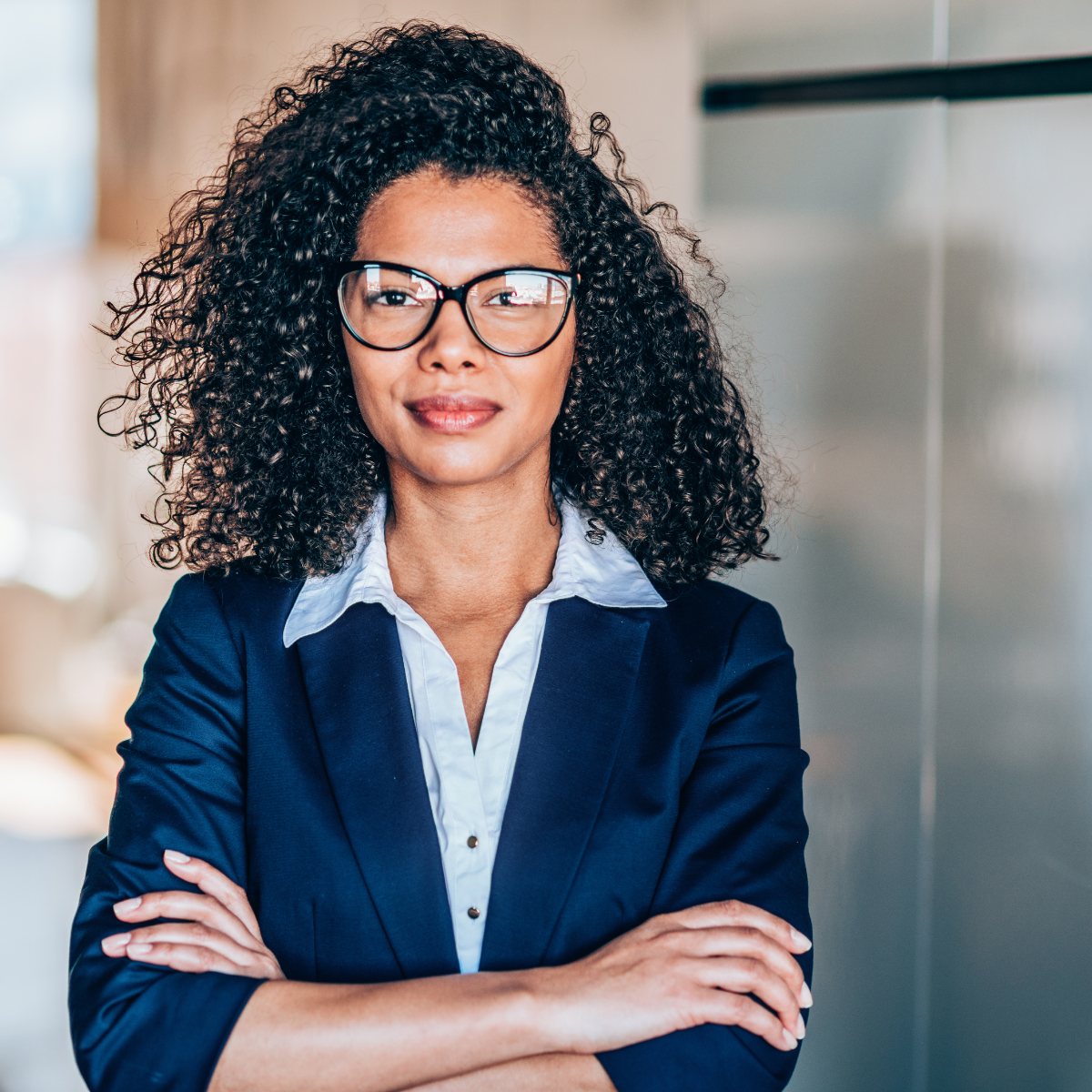 Confident professional client giving a testimonial about partnering with Pioneer Healthcare Services for staffing solutions.