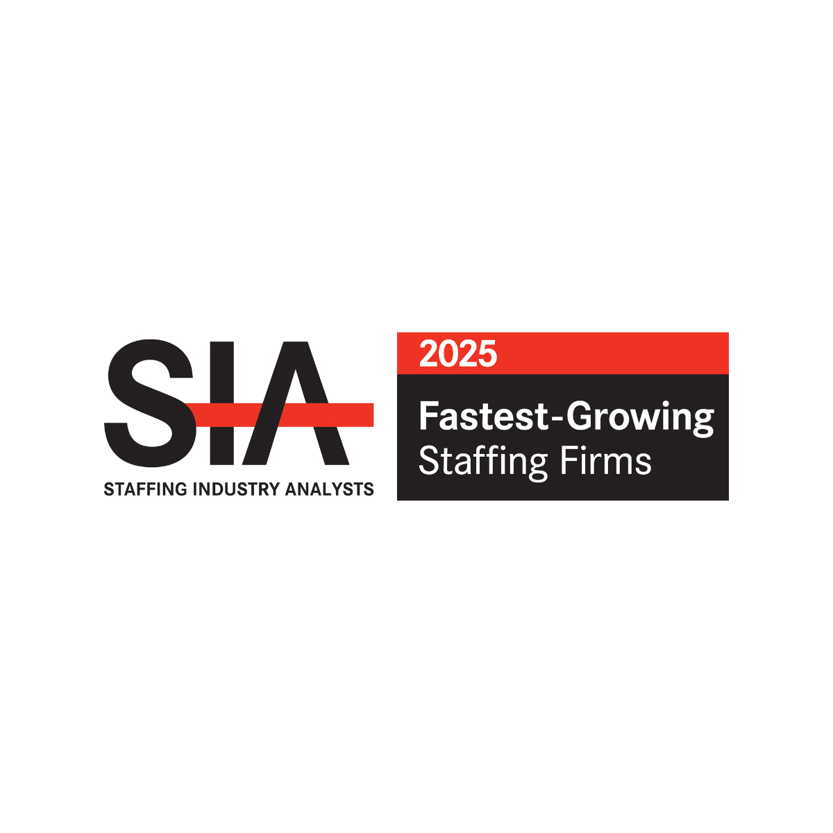 Staffing Industry Analysts 2025 badge recognizing Pioneer Healthcare as one of the Fastest-Growing Staffing Firms.